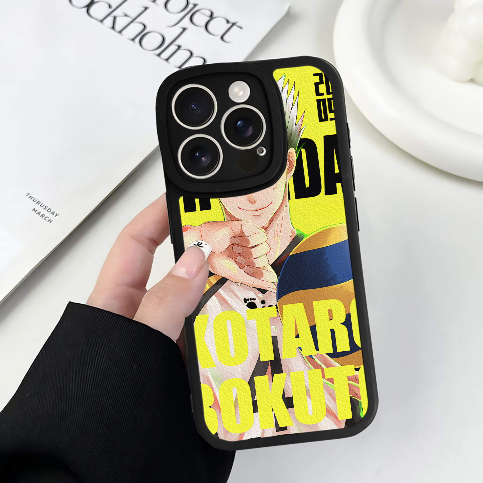 （画像用） ハイキュー!! Haikyu!! 【iPhone 16シリーズ対応】シリコンスマホケース（レザー調） 材質：シリコン